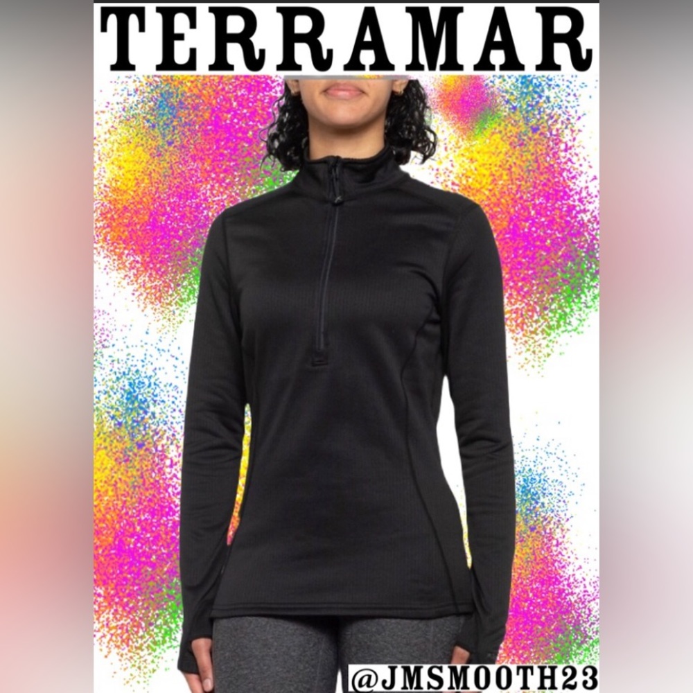 🆕 Terramar Vertix Base Layer Top Black size medium